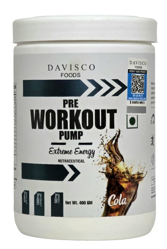 Davisco Foods Pre Workout PUMP | Energy, Strength & Endurance Booster (80 Servings) | GP Fitness