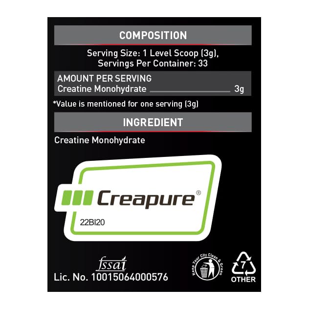 MuscleBlaze CreaPRO Creatine Monohydrate Powder with Creapure® | Strength, Power & Performance | GP Fitness