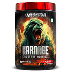 BigMuscles Nutrition Karnage Pre-Workout (300g, 60 Servings) | Energy, Focus, Strength & Pump | Dope-Free Tested | GP Fitness