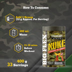 BigFlex Nuke Pre-Workout Powder (400g) | 33 Servings Energy Booster for Strength & Endurance | GP Fitness