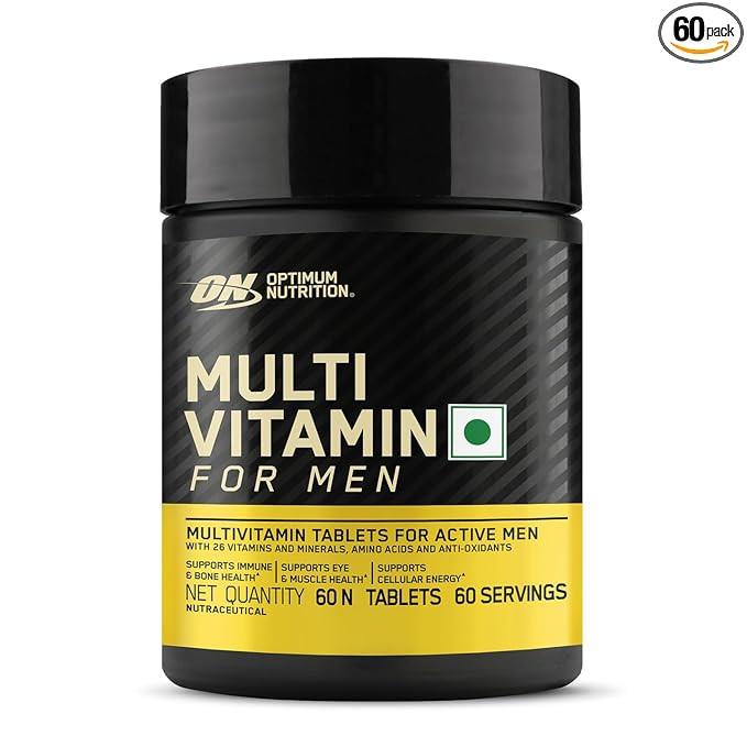 Optimum Nutrition (ON) Multivitamin for Men – 60 Tablets | 26 Vitamins & Minerals | GP Fitness