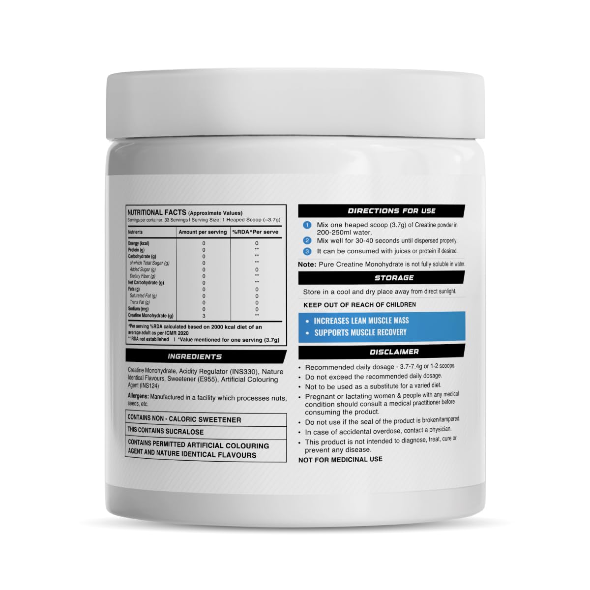 Wellcore Pure Micronised Creatine Powder (83 Servings) For Enhanced Muscle Strength With Rapid Absorption | Creatine Monohydrate | Wellcore Creatine - 307g