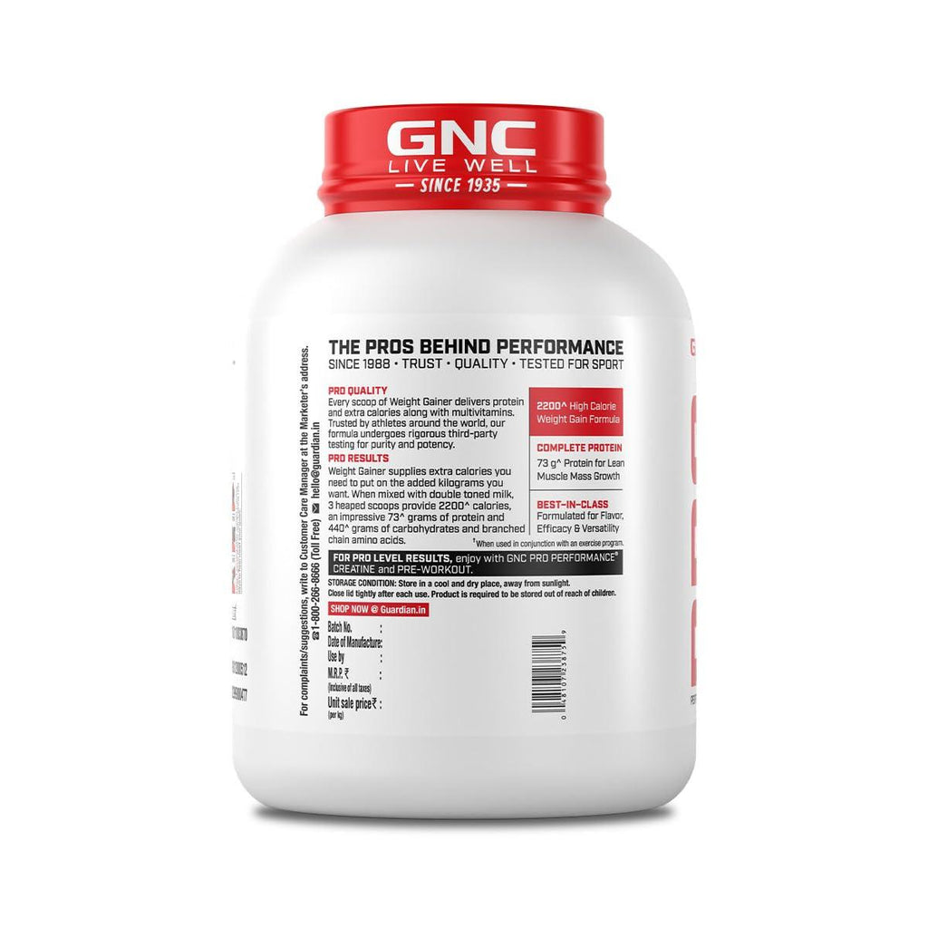 GNC Pro Performance Weight Gainer 3kg – 73g Protein, 2200 Calories for Muscle Mass & Weight Gain