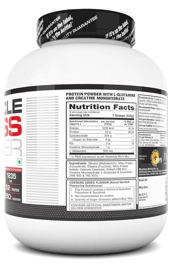 Labrada Muscle Mass Gainer Powder – 52g Protein Post-Workout for Weight & Muscle Gain