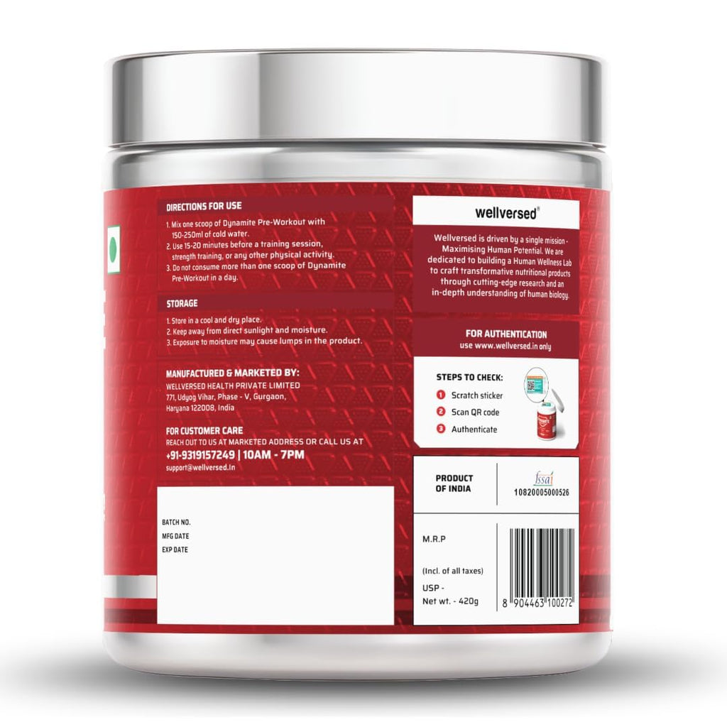 Dynamite Original Pre-Workout for Men (Valencia Orange, 30 Servings) | Energy, Focus & Endurance Booster | GP Fitness