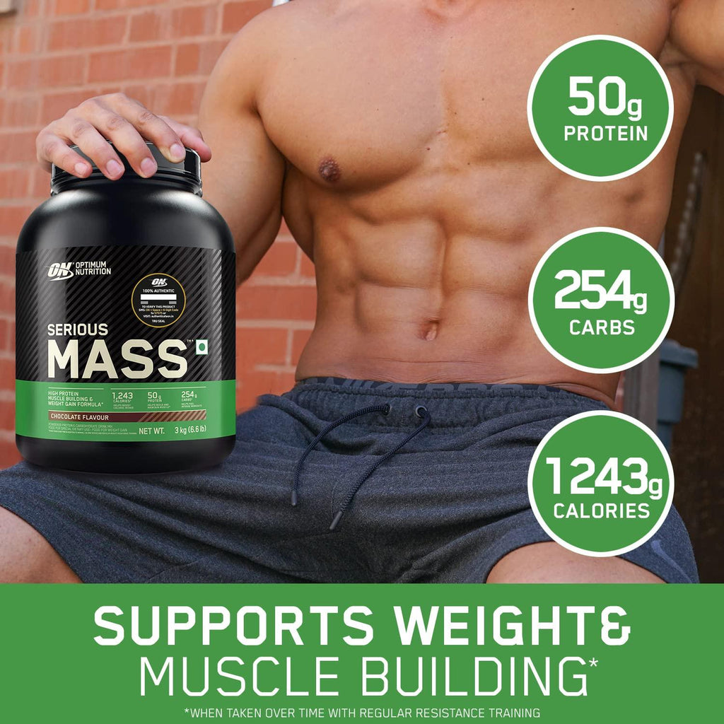 Optimum Nutrition (ON) Serious Mass Weight Gainer – High Protein, High Calorie Muscle & Weight Gain Powder