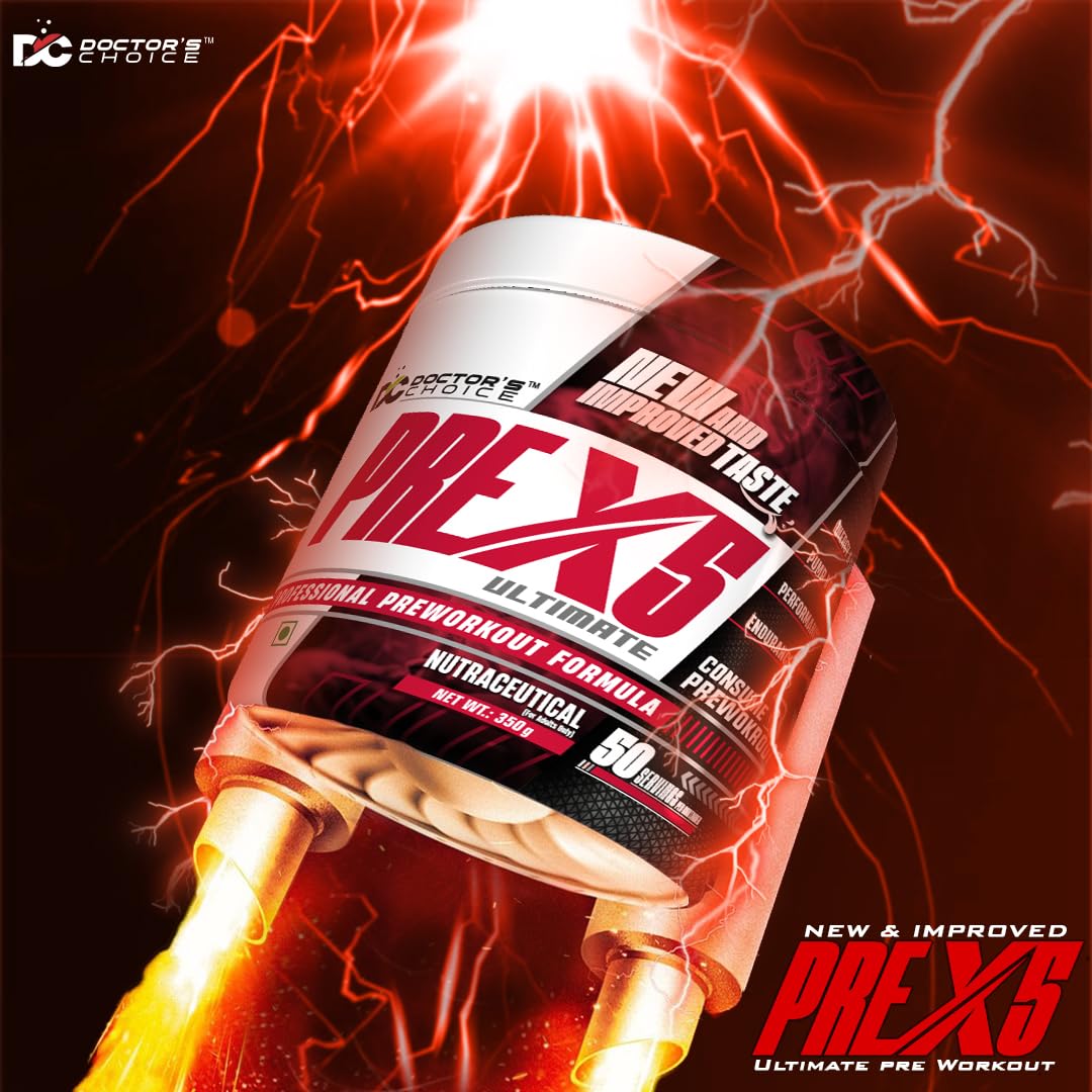 Doctor's Choice Pre Workout X5 Ultimate | Energy, Focus & Endurance Booster | GP Fitness