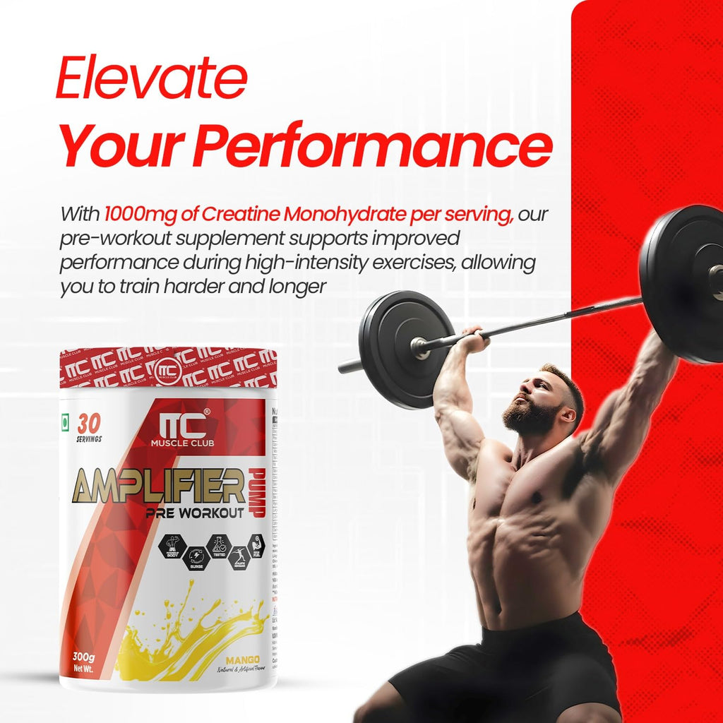 Muscle Club AMP Matrix Pre-Workout (30 Servings) | Energy, Focus & Endurance Booster | GP Fitness