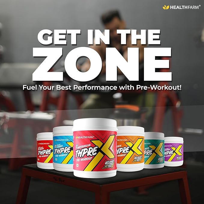 Healthfarm Thpre X Pre-Workout Powder | Sports Nutrition Energy & Endurance Booster (40 Servings) | GP Fitness