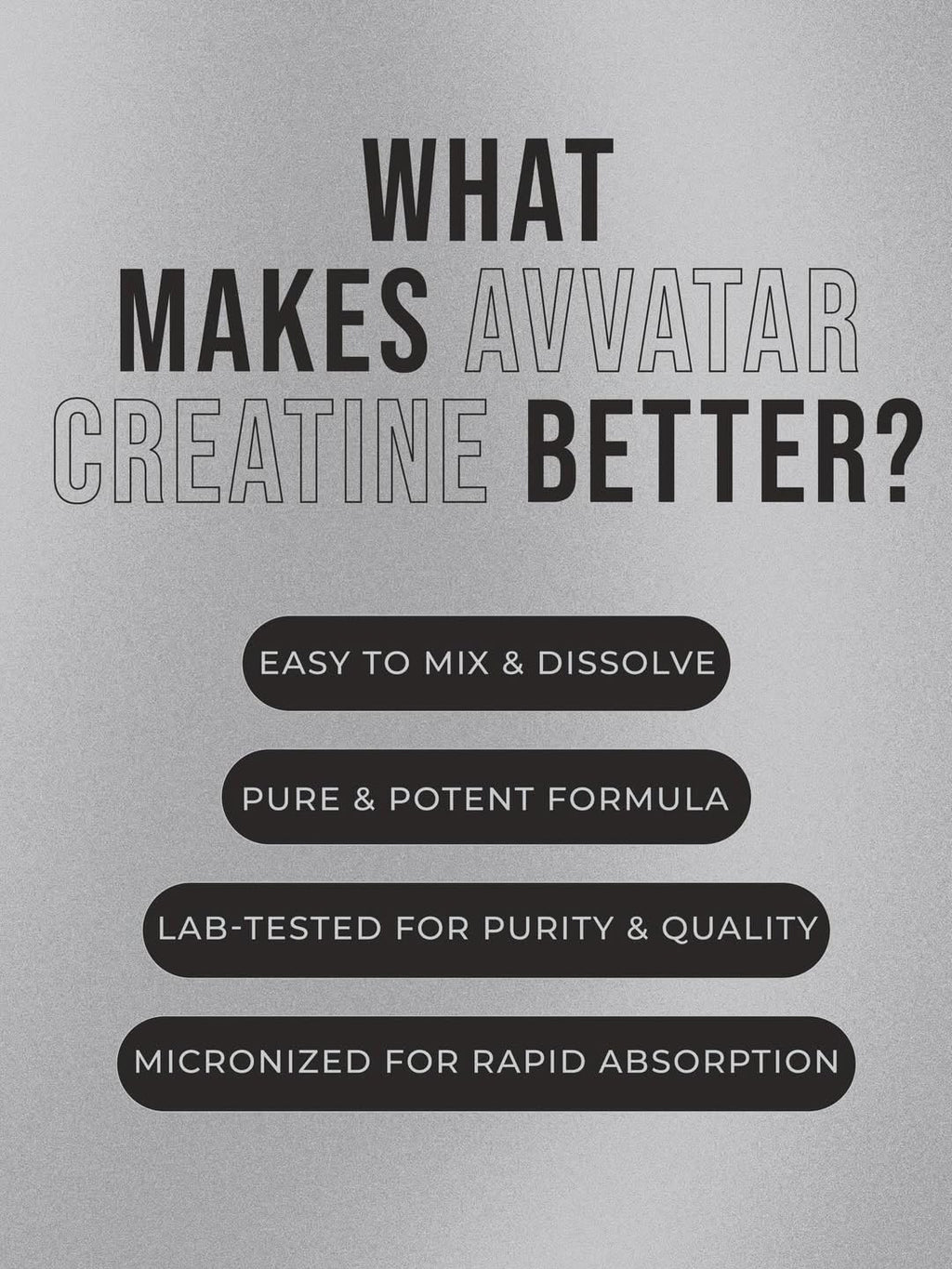 Avvatar Micronized Creatine Monohydrate Powder (100g, 33 Servings) | Strength & Performance Booster | GP Fitness