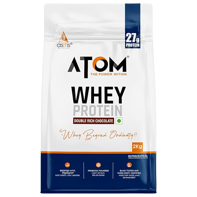 AS-IT-IS ATOM Whey Protein | 27g Protein Blend with Digestive Enzymes
