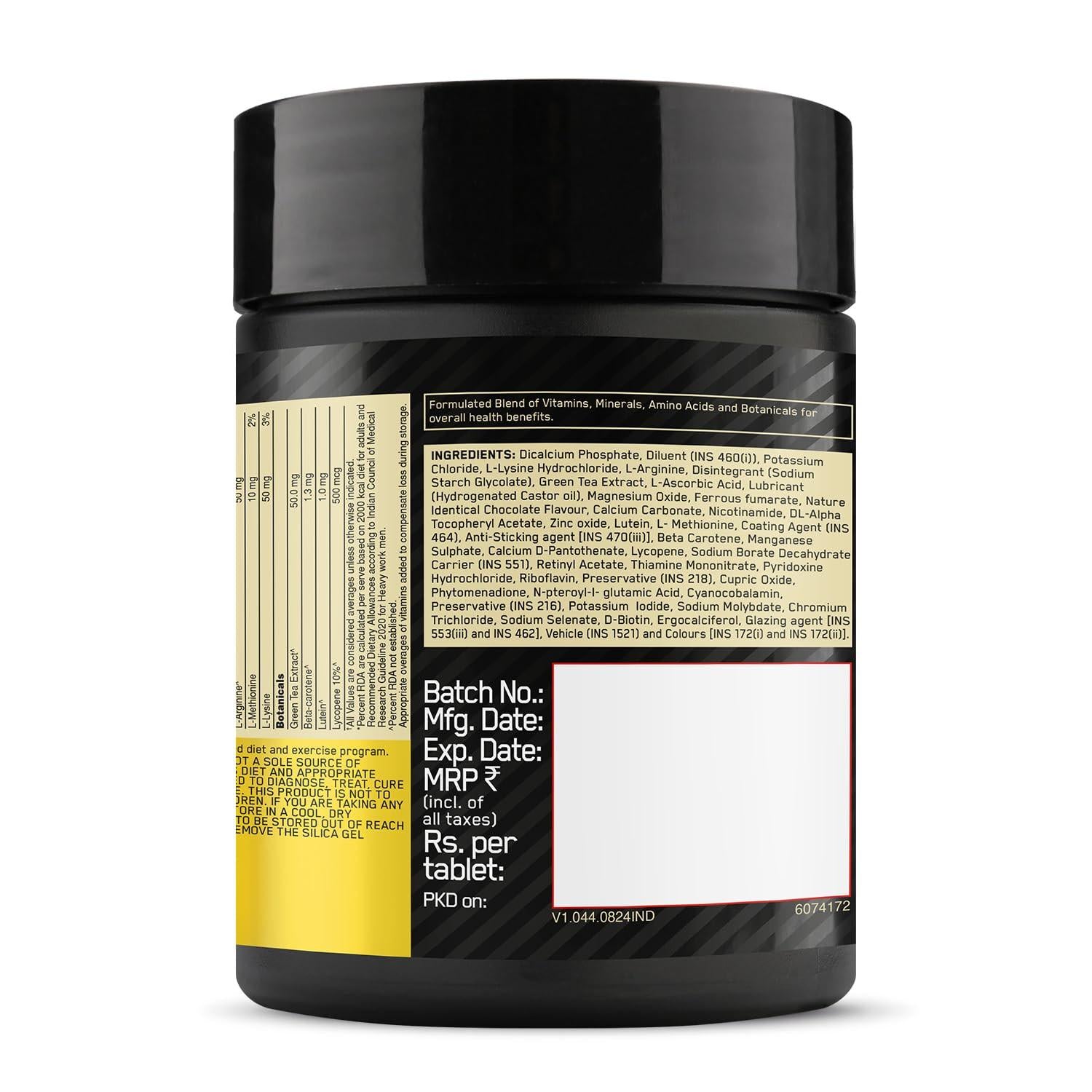 Optimum Nutrition (ON) Multivitamin for Men – 60 Tablets | 26 Vitamins & Minerals | GP Fitness