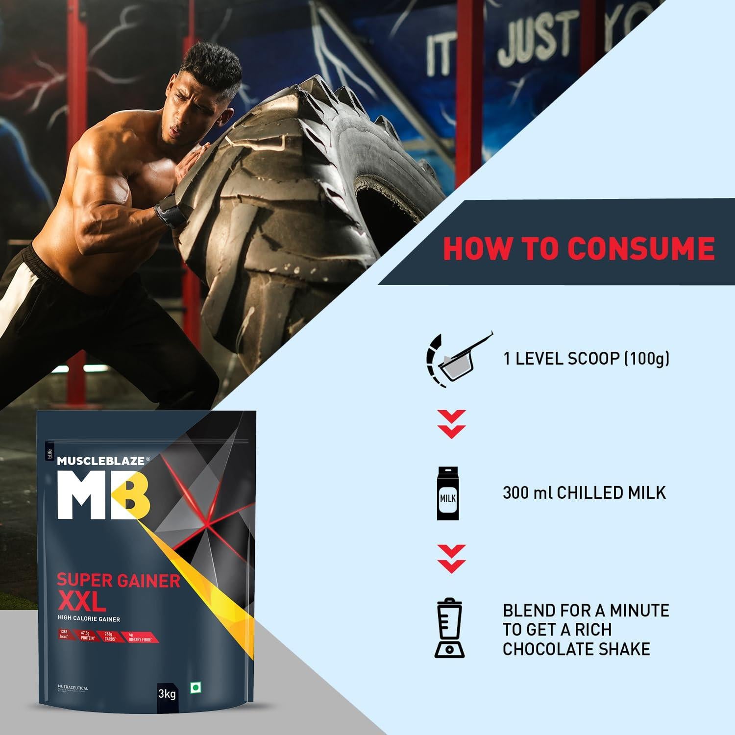 MuscleBlaze Super Gainer XXL – High Protein Muscle Mass & Weight Gainer