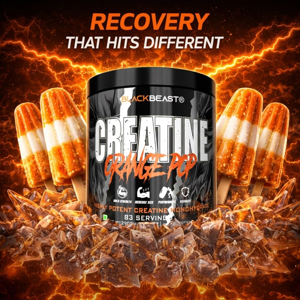 Black Beast Creatine Monohydrate (3000mg, 83 Servings) | Ultra Micronized for Strength & Performance | GP Fitness