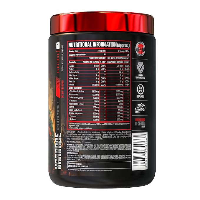 BigMuscles Nutrition Karnage Pre-Workout (300g, 60 Servings) | Energy, Focus, Strength & Pump | Dope-Free Tested | GP Fitness