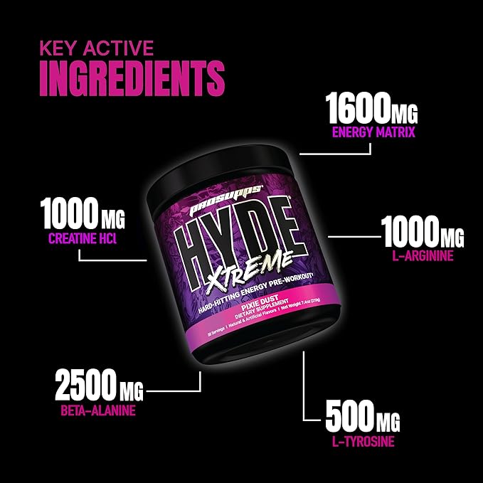 ProSupps Hyde Xtreme Pre-Workout | Hard-Hitting Energy & Focus Booster with Caffeine | GP Fitness