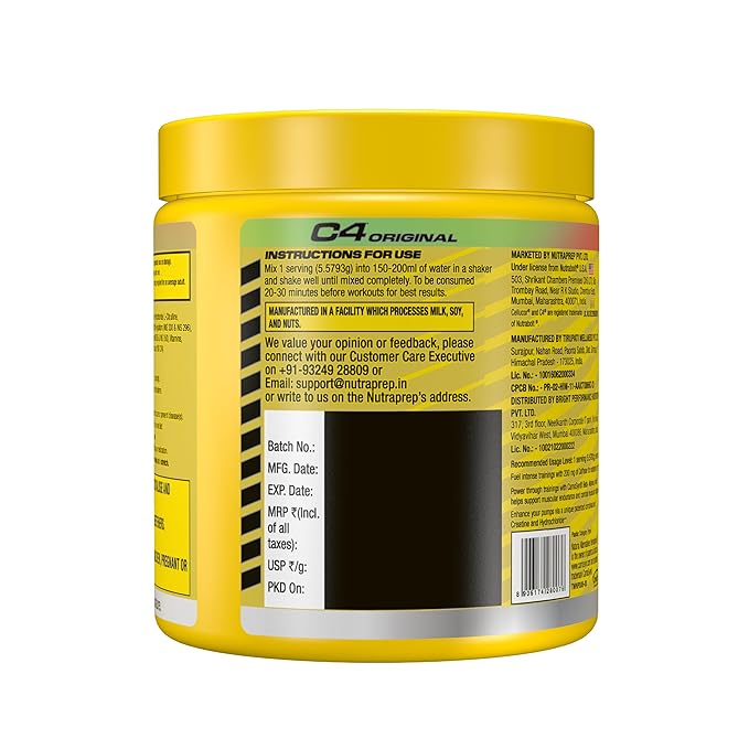 Cellucor C4 Original Pre-Workout Powder for Men & Women | Energy, Focus & Endurance Booster | GP Fitness