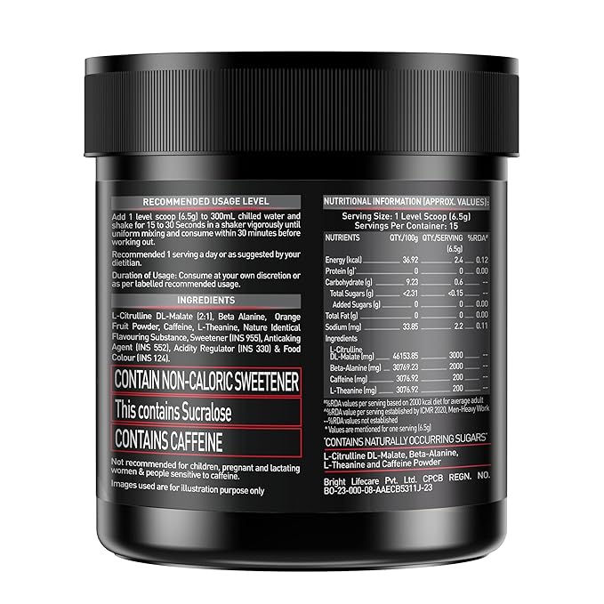 MuscleBlaze Pre Workout 200 Xtreme (100g, 15 Servings) | Energy, Focus & Endurance Booster | GP Fitness