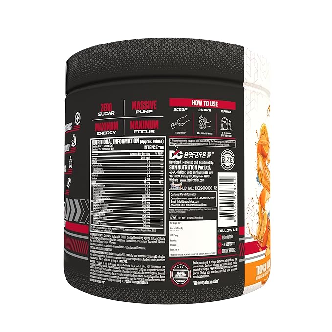 Doctor's Choice Pre Workout X5 Ultimate | Energy, Focus & Endurance Booster | GP Fitness