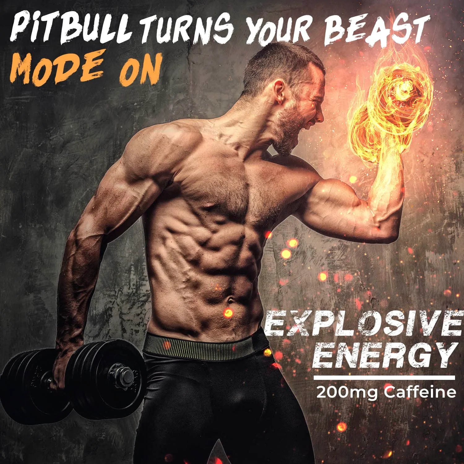 Pitbull Fierce Pre-Workout with Creatine Nitrate – Instant Pump, Focus & Energy | GP Fitness