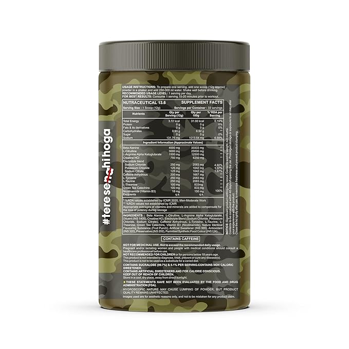BigFlex Nuke Pre-Workout Powder (400g) | 33 Servings Energy Booster for Strength & Endurance | GP Fitness