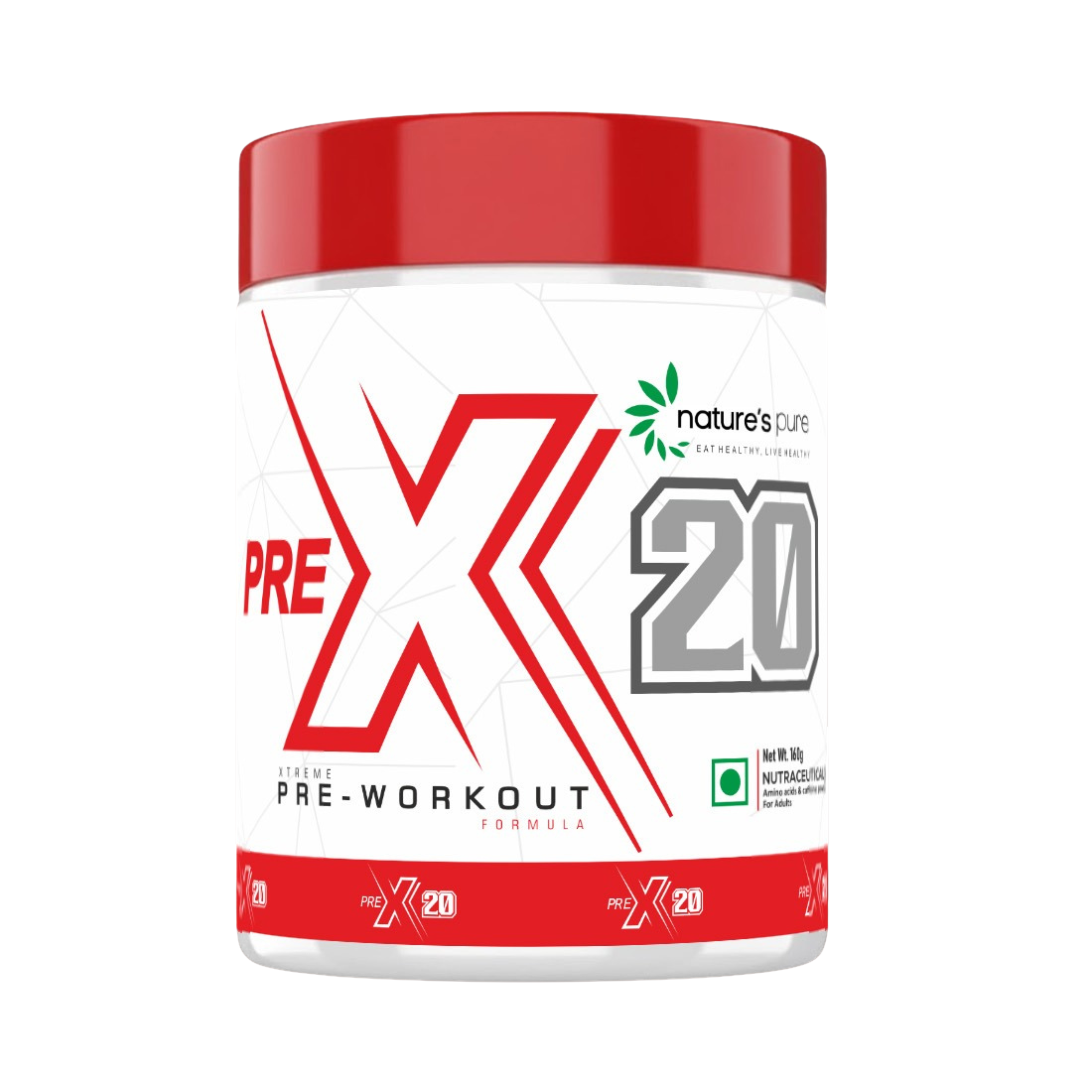 Nature's Pure PreX 20 Pre-Workout | Energy, Focus & Endurance Booster | GP Fitness