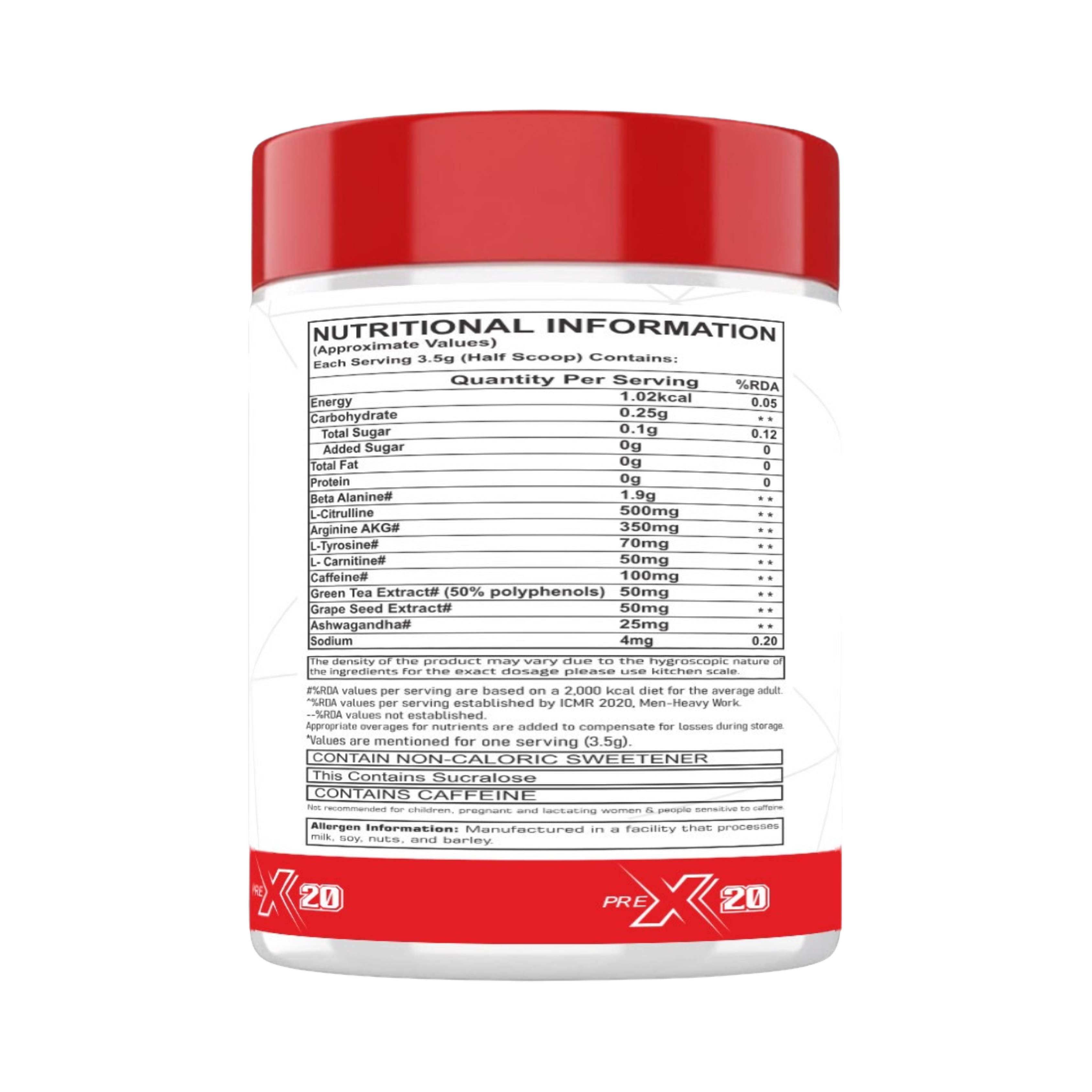 Nature's Pure PreX 20 Pre-Workout | Energy, Focus & Endurance Booster | GP Fitness
